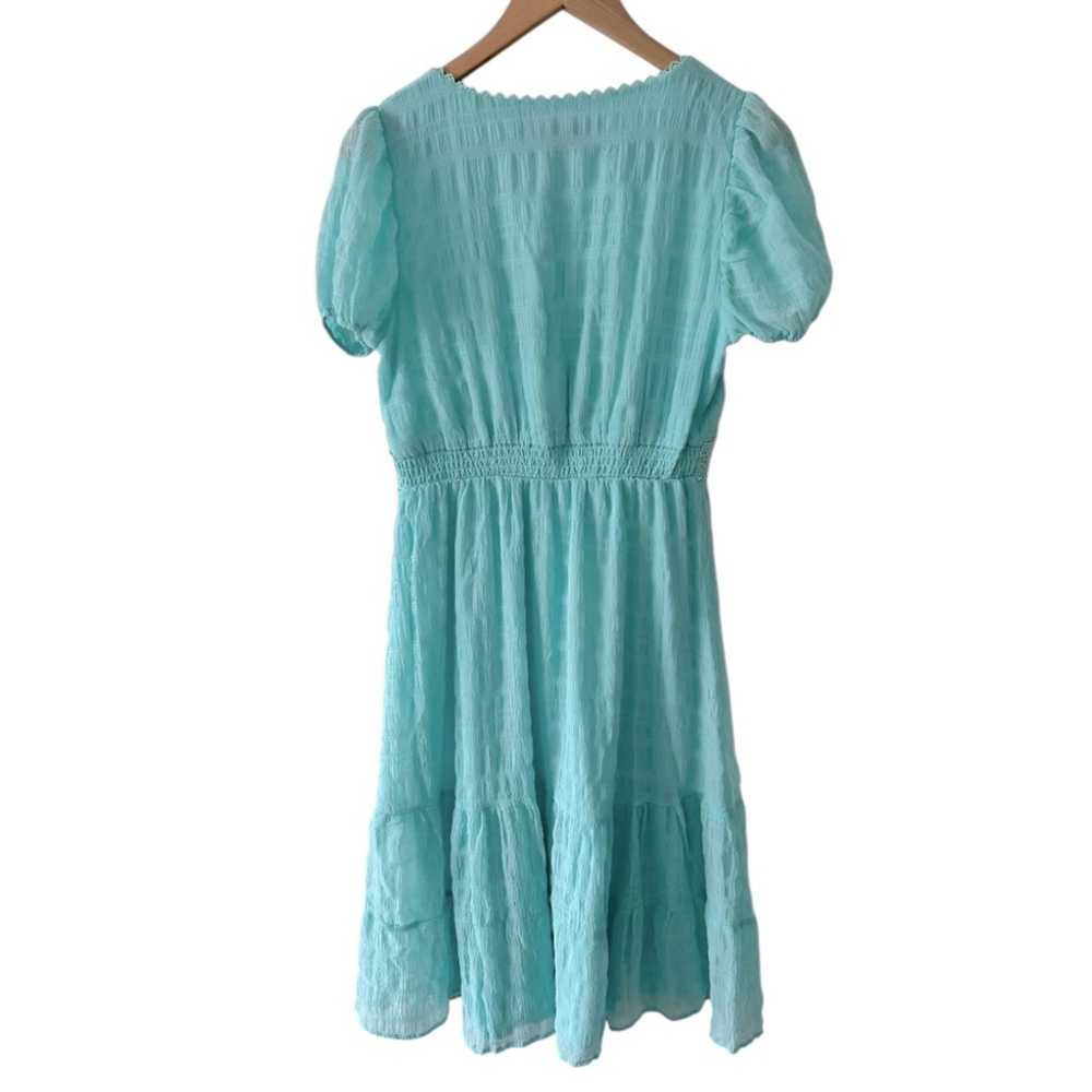 Betsey Johnson Tiffany Blue Romantic Midi Dress Size M - Picture 4 of 11